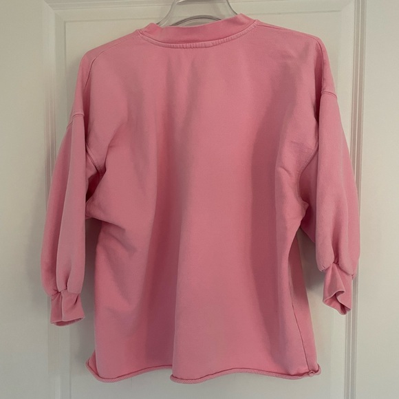 Left On Friday Pink Oversized 3/4 Sleeve Sweatshirt - Picture 3 of 5